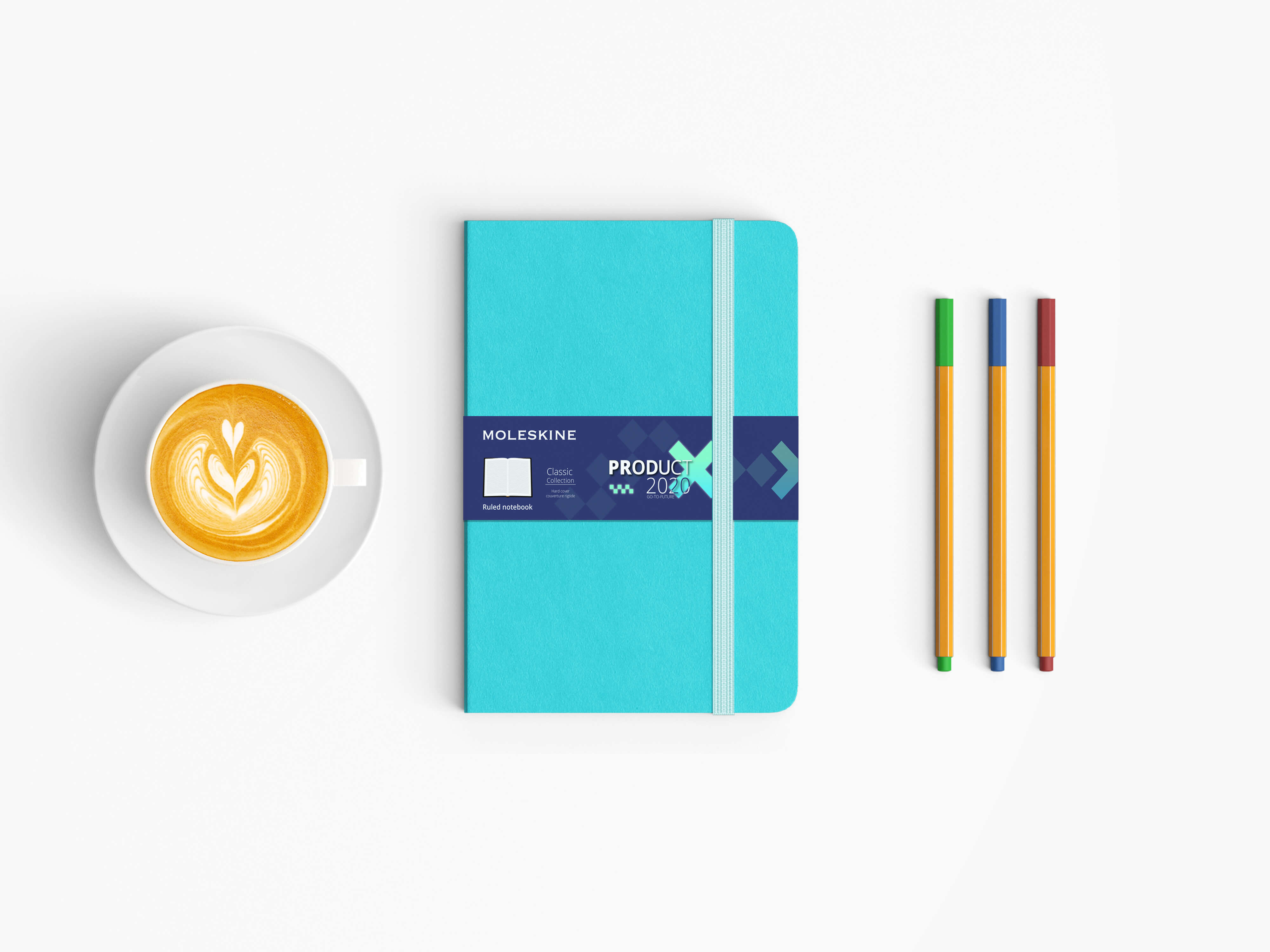 notebook and coffe